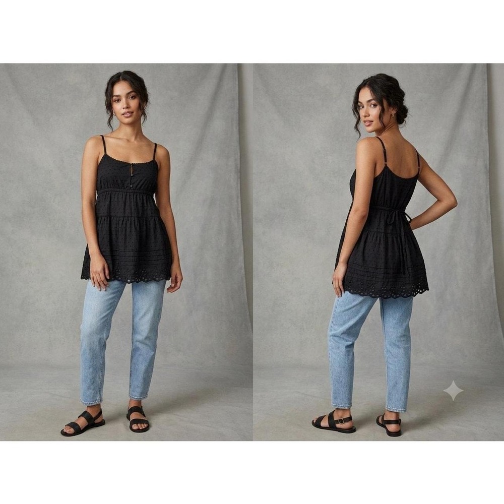 Super cute vintage Y2K / early 2010s boho-chic babydoll cami tank top by Fang